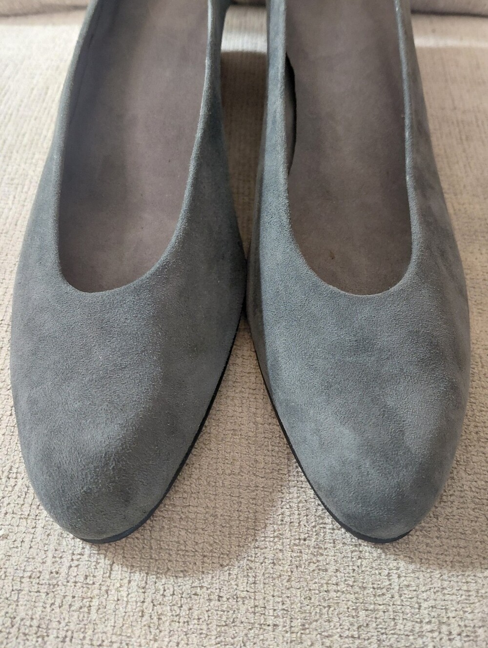 Stuart Weitzman Gray Suede Wedges Women's Size 11 - Picture 3 of 13